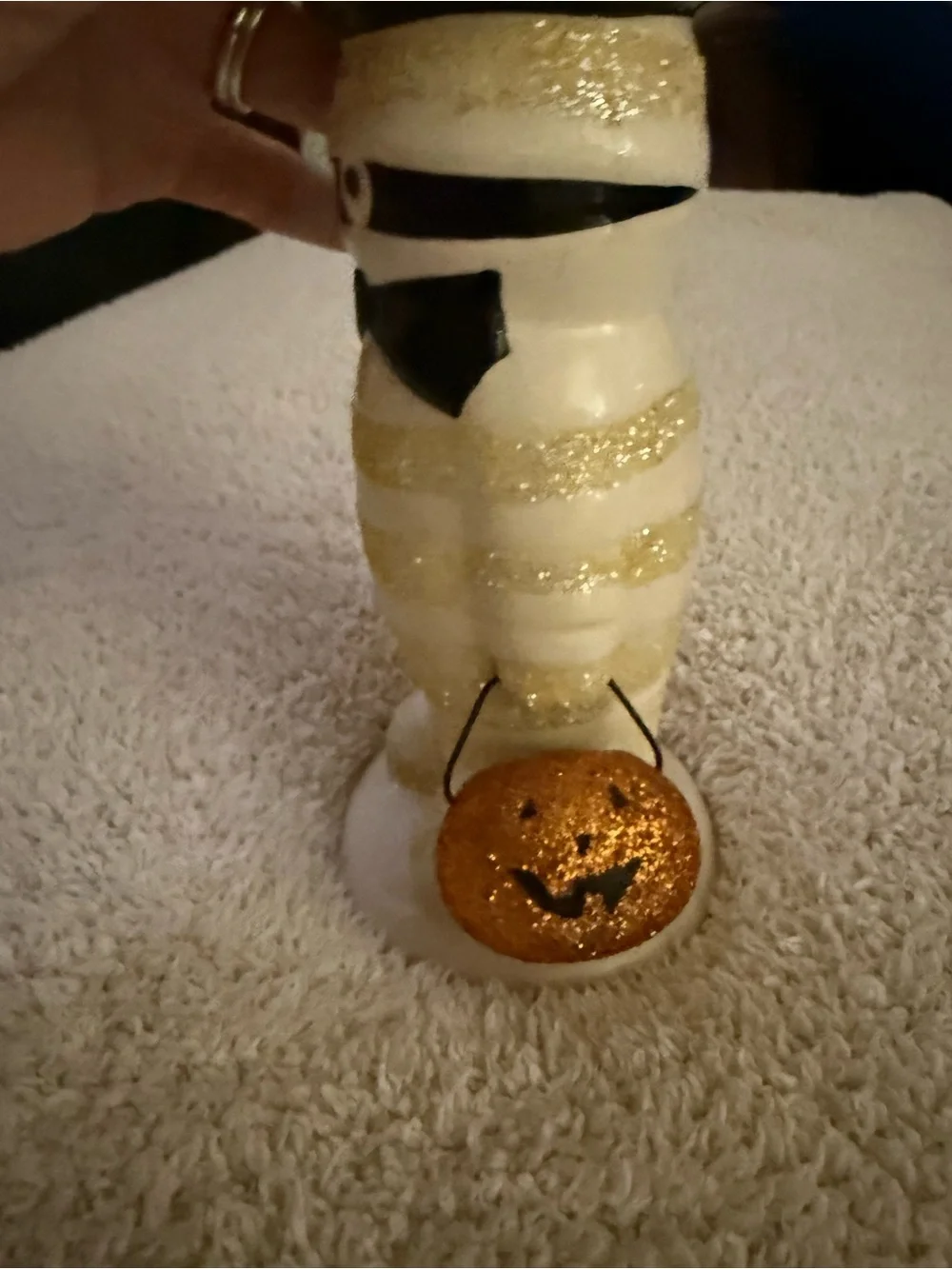 Bath and Body Works Glitter Stripe Mummy Soap Dispenser - Black Top Hat